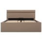 vidaXL Cama canapé hidráulica LED cuero sintético capuchino 140x200 cm vidaXL Cama canapé hidráulica LED cuero sintético capuchino 140x200 cm