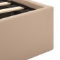 vidaXL Cama canapé hidráulica LED cuero sintético capuchino 140x200 cm vidaXL Cama canapé hidráulica LED cuero sintético capuchino 140x200 cm