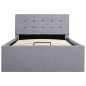 vidaXL Cama canapé hidráulica con almacenaje tela gris claro 100x200cm 