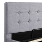 vidaXL Cama canapé hidráulica con almacenaje tela gris claro 100x200cm 