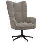 vidaXL Sillón de relax de terciopelo gris claro vidaXL Sillón de relax de terciopelo gris claro
