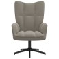 vidaXL Sillón de relax de terciopelo gris claro vidaXL Sillón de relax de terciopelo gris claro
