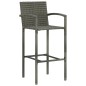 vidaXL Conjunto de bar para jardín 3 piezas gris vidaXL Conjunto de bar para jardín 3 piezas gris
