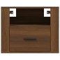 vidaXL Mesitas de noche de pared 2 uds roble marrón 50x36x40 cm