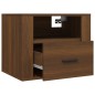 vidaXL Mesitas de noche de pared 2 uds roble marrón 50x36x40 cm