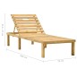 vidaXL Tumbona de jardín con mesa y cojín de madera de pino impregnada
