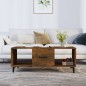 vidaXL Mesa de centro madera contrachapada roble ahumado 102x50x40 cm