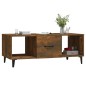 vidaXL Mesa de centro madera contrachapada roble ahumado 102x50x40 cm
