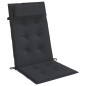 vidaXL Cojines de silla con respaldo alto 4 uds tela Oxford negro vidaXL Cojines de silla con respaldo alto 4 uds tela Oxford negro