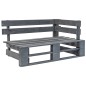 vidaXL Muebles de palets 6 pzas y cojines madera pino impregnada gris vidaXL Muebles de palets 6 pzas y cojines madera pino impregnada gris