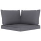 vidaXL Set muebles de jardín 6 pzs cojines madera impregnada antracita vidaXL Set muebles de jardín 6 pzs cojines madera impregnada antracita