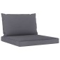 vidaXL Set muebles de jardín 6 pzs cojines madera impregnada antracita vidaXL Set muebles de jardín 6 pzs cojines madera impregnada antracita