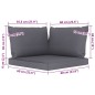 vidaXL Set muebles de jardín 6 pzs cojines madera impregnada antracita vidaXL Set muebles de jardín 6 pzs cojines madera impregnada antracita
