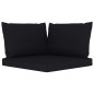 vidaXL Set de muebles de jardín 6 pzs madera impregnada cojines negros vidaXL Set de muebles de jardín 6 pzs madera impregnada cojines negros