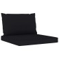 vidaXL Set de muebles de jardín 6 pzs madera impregnada cojines negros vidaXL Set de muebles de jardín 6 pzs madera impregnada cojines negros