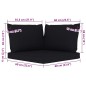 vidaXL Set de muebles de jardín 6 pzs madera impregnada cojines negros vidaXL Set de muebles de jardín 6 pzs madera impregnada cojines negros