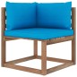 vidaXL Muebles de jardín de palets 6 pzs con cojines madera impregnada vidaXL Muebles de jardín de palets 6 pzs con cojines madera impregnada