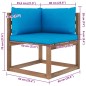 vidaXL Muebles de jardín de palets 6 pzs con cojines madera impregnada vidaXL Muebles de jardín de palets 6 pzs con cojines madera impregnada