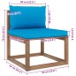 vidaXL Muebles de jardín de palets 6 pzs con cojines madera impregnada vidaXL Muebles de jardín de palets 6 pzs con cojines madera impregnada