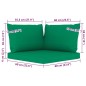 vidaXL Set de muebles de jardín 6 pzs madera impregnada cojines verde vidaXL Set de muebles de jardín 6 pzs madera impregnada cojines verde