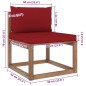vidaXL Muebles de jardín de palets 6 pzs con cojines madera impregnada