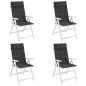 vidaXL Cojines de silla con respaldo alto 4 uds tela Oxford negro vidaXL Cojines de silla con respaldo alto 4 uds tela Oxford negro