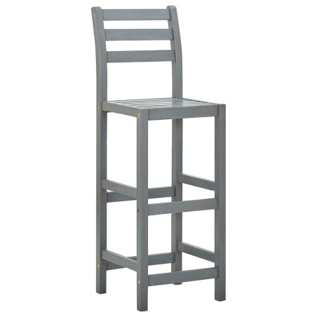 vidaXL Taburetes de cocina 2 unidades madera maciza de acacia gris
