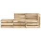 vidaXL Set de muebles de jardín 3 pzas madera de pino impregnada verde vidaXL Set de muebles de jardín 3 pzas madera de pino impregnada verde