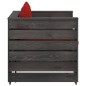 vidaXL Muebles de jardín 2 piezas con cojines madera impregnada gris vidaXL Muebles de jardín 2 piezas con cojines madera impregnada gris
