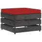 vidaXL Muebles de jardín 3 piezas con cojines madera impregnada gris vidaXL Muebles de jardín 3 piezas con cojines madera impregnada gris