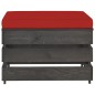 vidaXL Muebles de jardín 3 piezas con cojines madera impregnada gris vidaXL Muebles de jardín 3 piezas con cojines madera impregnada gris