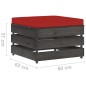 vidaXL Muebles de jardín 3 piezas con cojines madera impregnada gris vidaXL Muebles de jardín 3 piezas con cojines madera impregnada gris