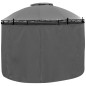 vidaXL Cenador con cortinas redondo gris antracita 3,5x2,7 m vidaXL Cenador con cortinas redondo gris antracita 3,5x2,7 m