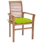 vidaXL Sillas de comedor 8 uds teca maciza con cojines verde brillante vidaXL Sillas de comedor 8 uds teca maciza con cojines verde brillante
