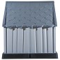 vidaXL Caseta para perros gris 92x87x91 cm plástico