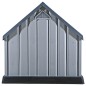 vidaXL Caseta para perros gris 92x87x91 cm plástico