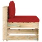 vidaXL Muebles de jardín 3 piezas con cojines madera impregnada verde vidaXL Muebles de jardín 3 piezas con cojines madera impregnada verde