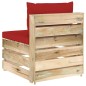 vidaXL Muebles de jardín 3 piezas con cojines madera impregnada verde vidaXL Muebles de jardín 3 piezas con cojines madera impregnada verde