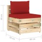 vidaXL Muebles de jardín 3 piezas con cojines madera impregnada verde vidaXL Muebles de jardín 3 piezas con cojines madera impregnada verde