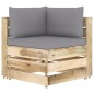 vidaXL Muebles de jardín 5 piezas con cojines madera impregnada verde vidaXL Muebles de jardín 5 piezas con cojines madera impregnada verde