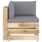 vidaXL Muebles de jardín 5 piezas con cojines madera impregnada verde vidaXL Muebles de jardín 5 piezas con cojines madera impregnada verde