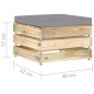 vidaXL Muebles de jardín 5 piezas con cojines madera impregnada verde vidaXL Muebles de jardín 5 piezas con cojines madera impregnada verde