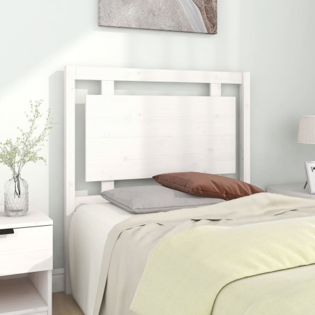 vidaXL Cabecero de cama madera maciza de pino blanco 95,5x4x100 cm