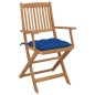 vidaXL Sillas de jardín plegables 6 uds y cojines madera maciza acacia vidaXL Sillas de jardín plegables 6 uds y cojines madera maciza acacia