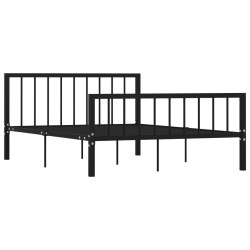 vidaXL Estructura de cama de metal negro 140x200 cm