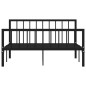 vidaXL Estructura de cama de metal negro 140x200 cm