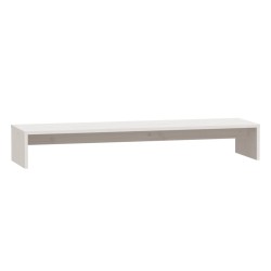 vidaXL Soporte de monitor madera maciza de pino blanco 100x27x15 cm