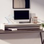 vidaXL Soporte de monitor madera maciza de pino blanco 100x27x15 cm vidaXL Soporte de monitor madera maciza de pino blanco 100x27x15 cm