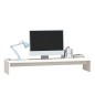 vidaXL Soporte de monitor madera maciza de pino blanco 100x27x15 cm vidaXL Soporte de monitor madera maciza de pino blanco 100x27x15 cm