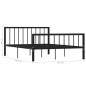 vidaXL Estructura de cama de metal negro 140x200 cm